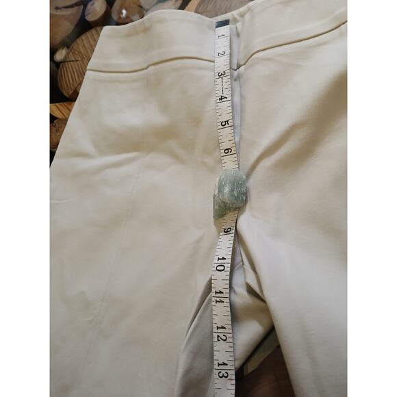 Lands' End Midrise Skinny Leg Pants Zipper Ankle Beige Khaki Petite 10P - Picture 8 of 11